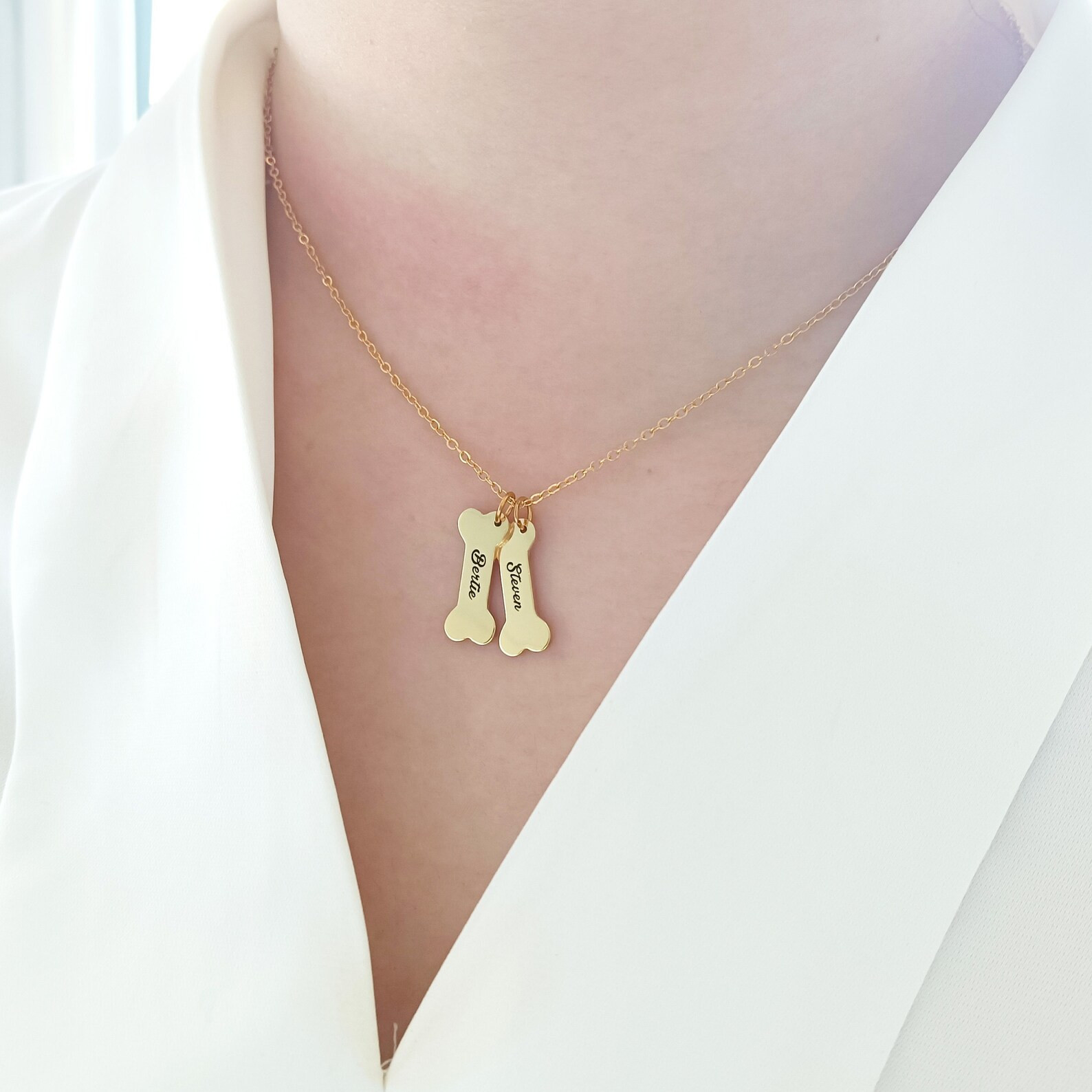 Personalized Dog Bone Necklace, Pet Name Necklace,custom Dog Name Necklace,gift for Women,pet Lov... | Etsy (US)