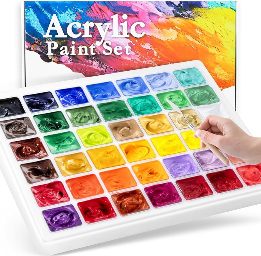 Jaoul Acrylic Paint Set, 42 Colors (1.7oz/50ml), Professional Acrylic Paint in Jelly Cup Design, ... | Amazon (US)
