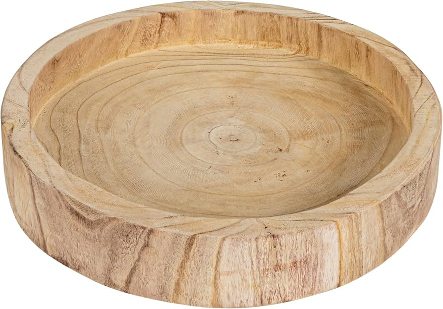 Creative Co-Op Paulownia Wood Hand Carved Tray | Amazon (US)