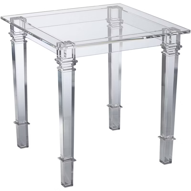 55 Downing Street Modern Lucite Acrylic Square Accent Side End Table 21 1/2" Wide Clear Tapered L... | Target