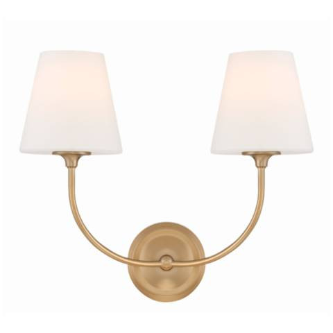 Libby Langdon for Crystorama Sylvan 2 Light Vibrant Gold Bathroom Vanity | Lamps Plus