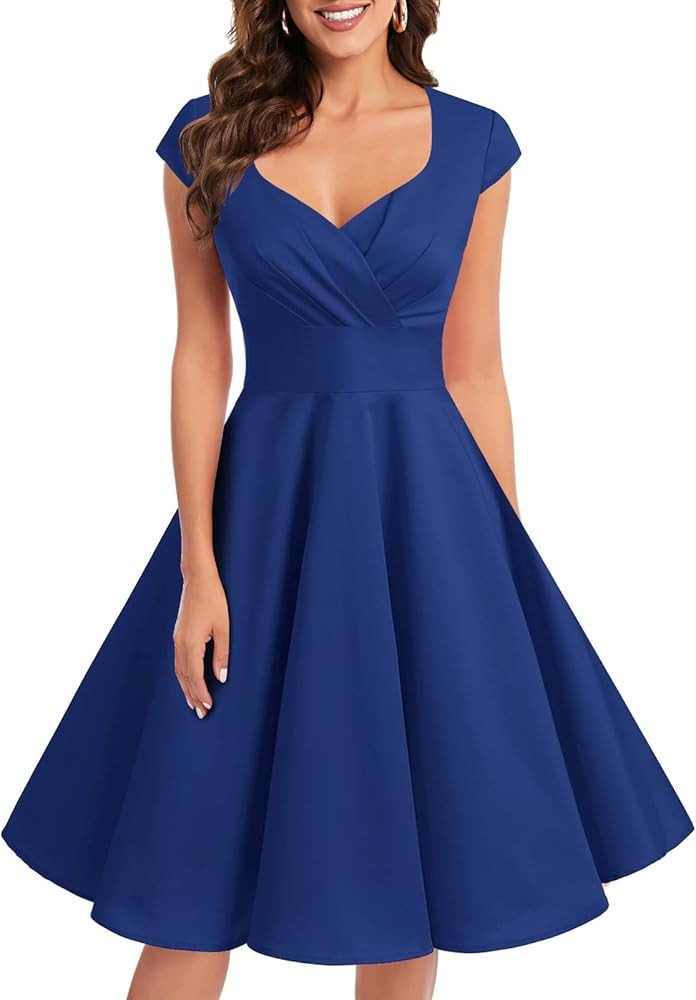 Bbonlinedress Women Short 1950s Retro Vintage Cocktail Party Swing Dresses | Amazon (US)