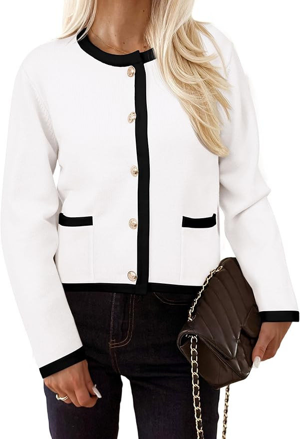 PRETTYGARDEN Women's Knit Cardigan Sweaters 2023 Fall Fashion Long Sleeve Button Down Shirts Tops... | Amazon (US)