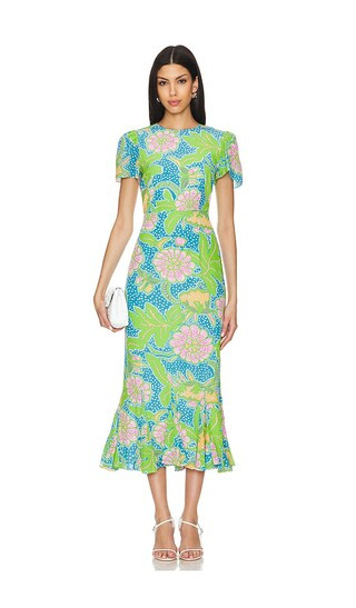 Lulani Dress in Blue Psychedelic Flower | Revolve Clothing (Global)