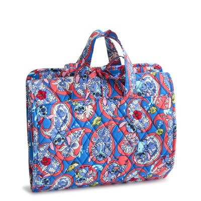 Vera Bradley Women's Disney Lilo and Stitch Cotton Essential Hanging Travel Organizer Stitch Monstera Paisley | Target