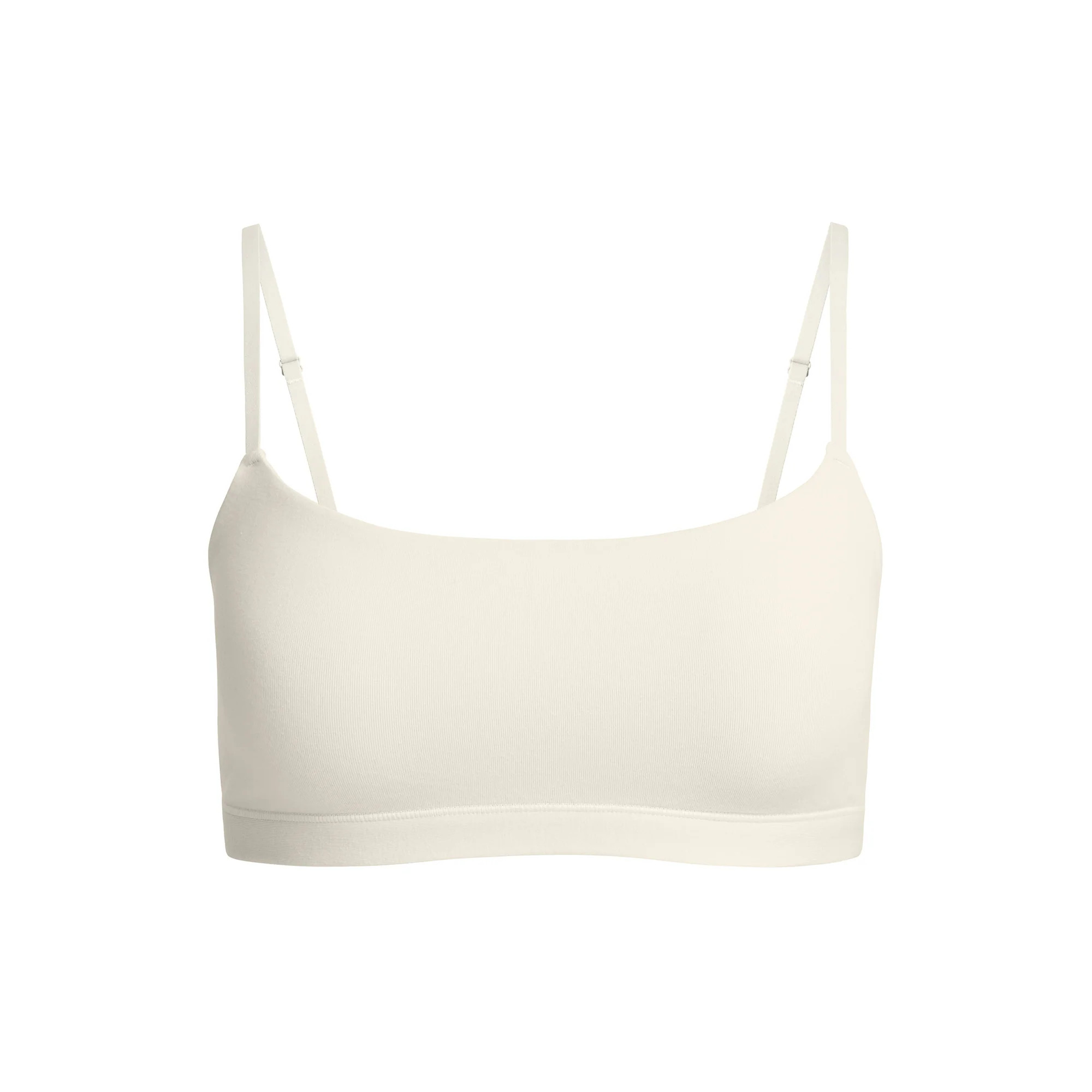 COTTON JERSEY SCOOP BRALETTE | BONE | SKIMS (US)