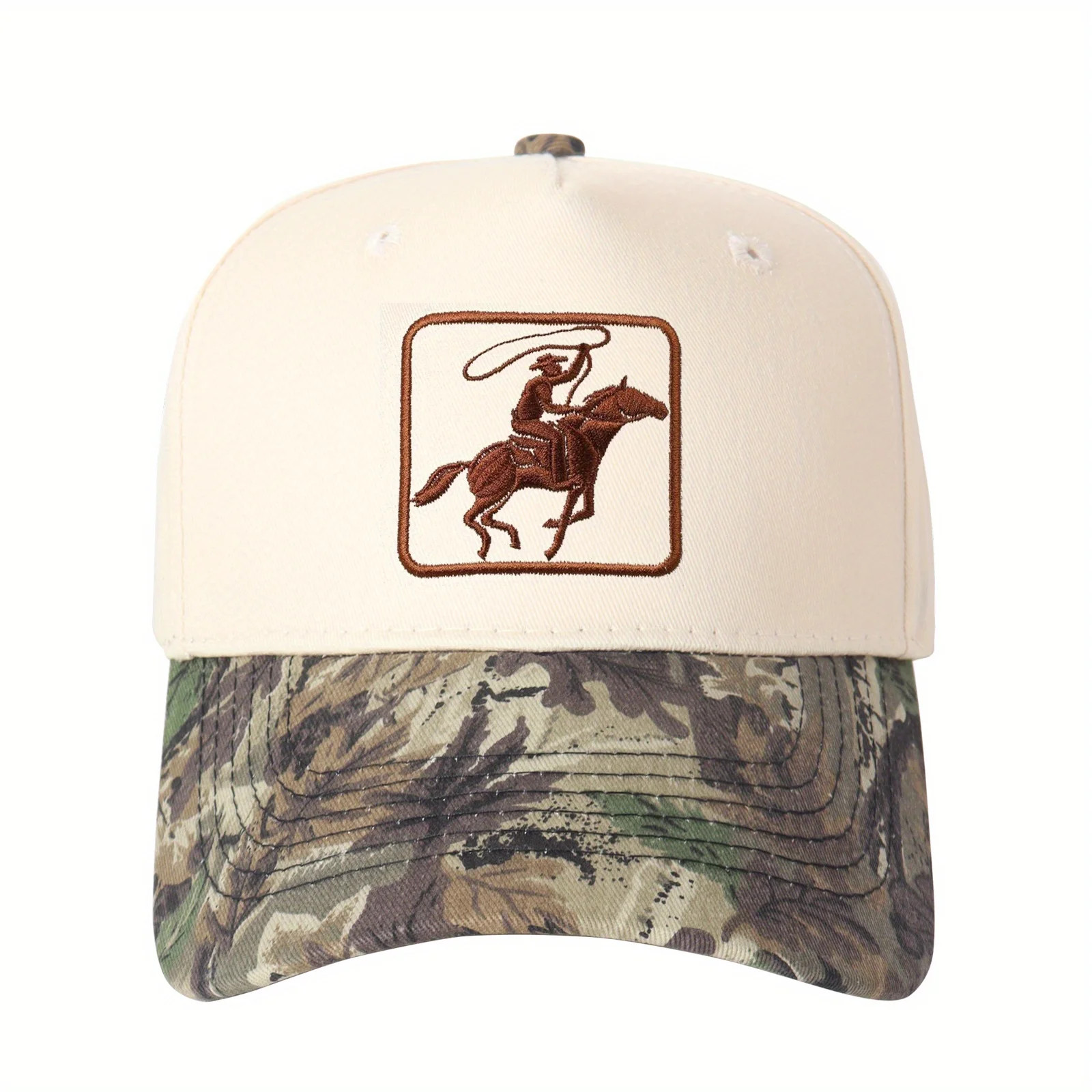 Horseman & Shepherd Embroidered Baseball Cap - Color-Blocked Adjustable Sun Hat with Western-Insp... | Walmart (US)