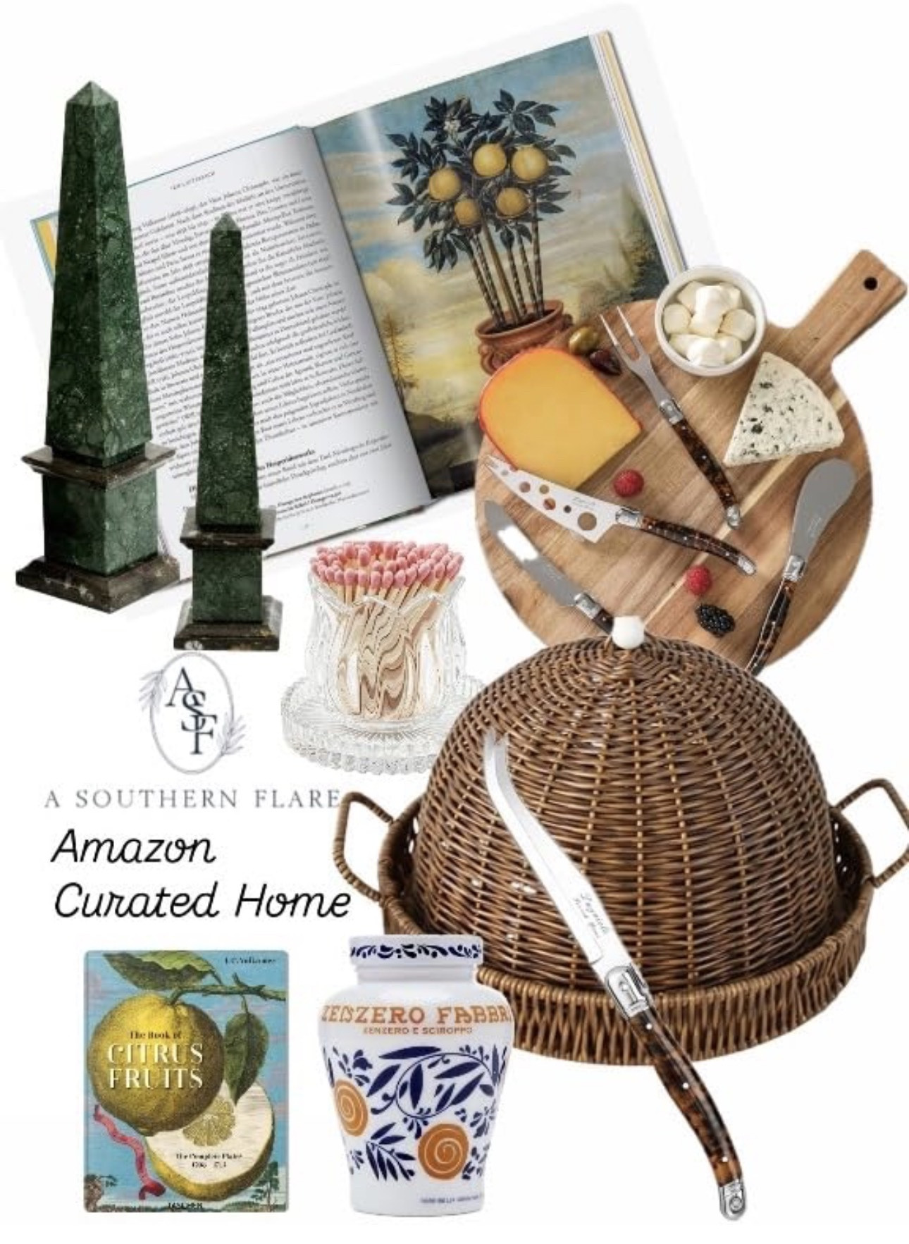 I've curated a list of must-have kitchen and dining essentials. From beautiful marble obelisks to artisan cheese knives, these items will elevate your home. #HomeDecor #KitchenEssentials
