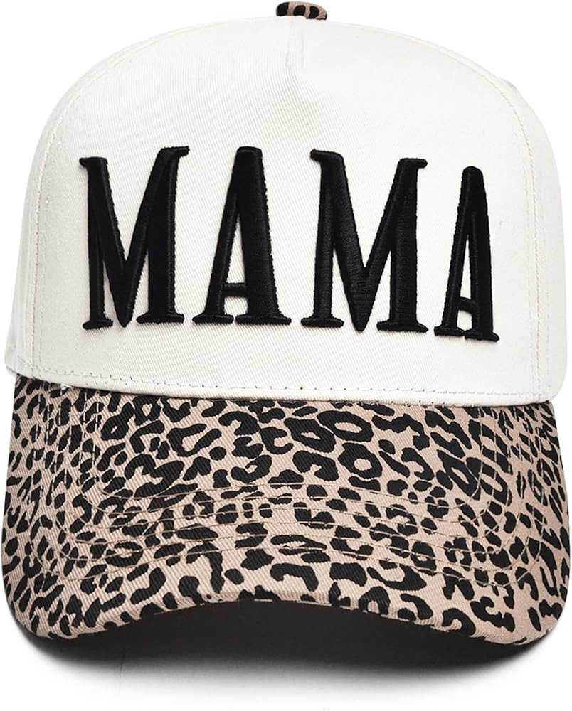 Women’s Mama Trucker Hat – Vintage Embroidered Adjustable Baseball Cap, Two-Tone Ponytail Hat... | Amazon (US)
