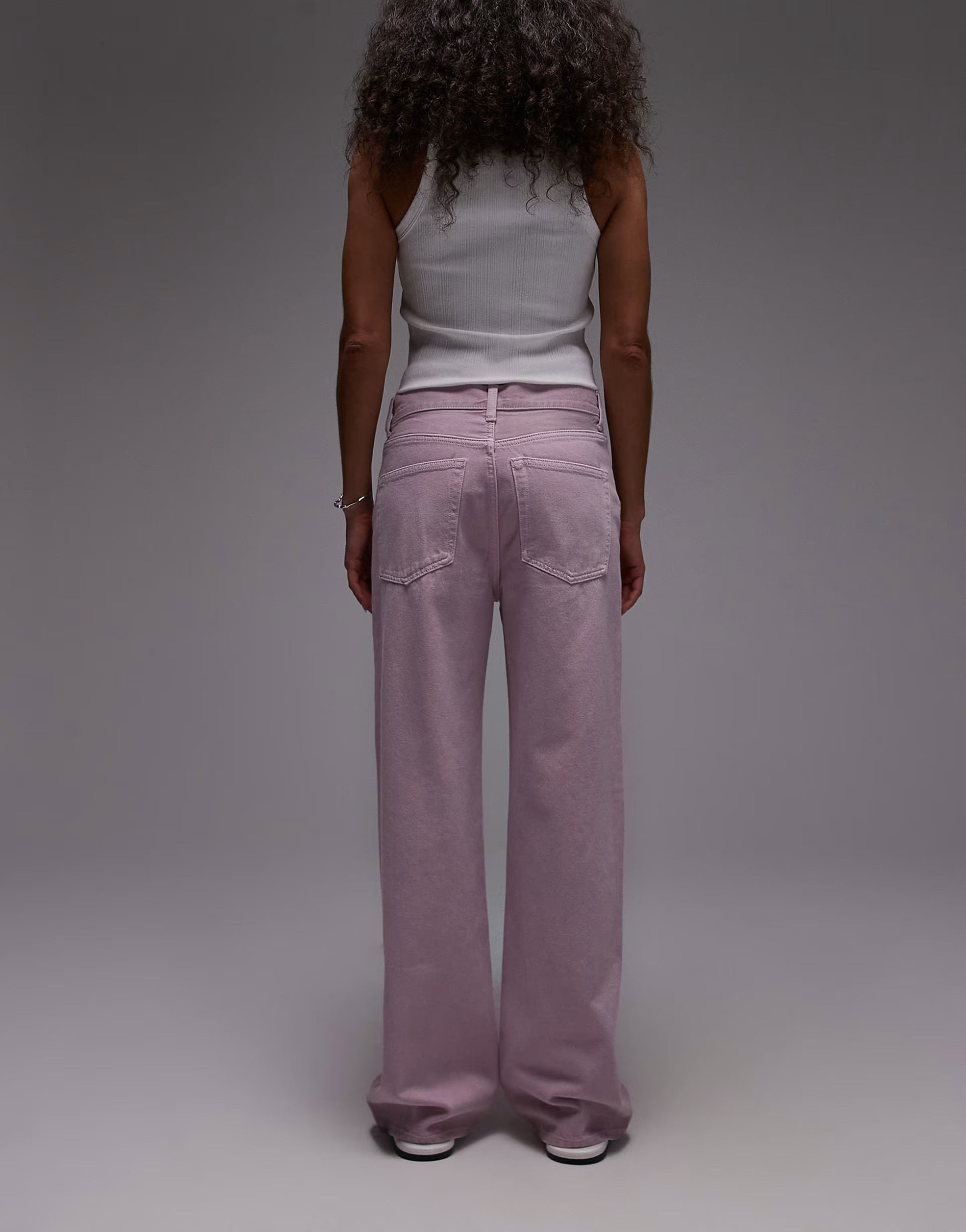 ARKET high waist relaxed leg jeans in lilac | ASOS (Global)