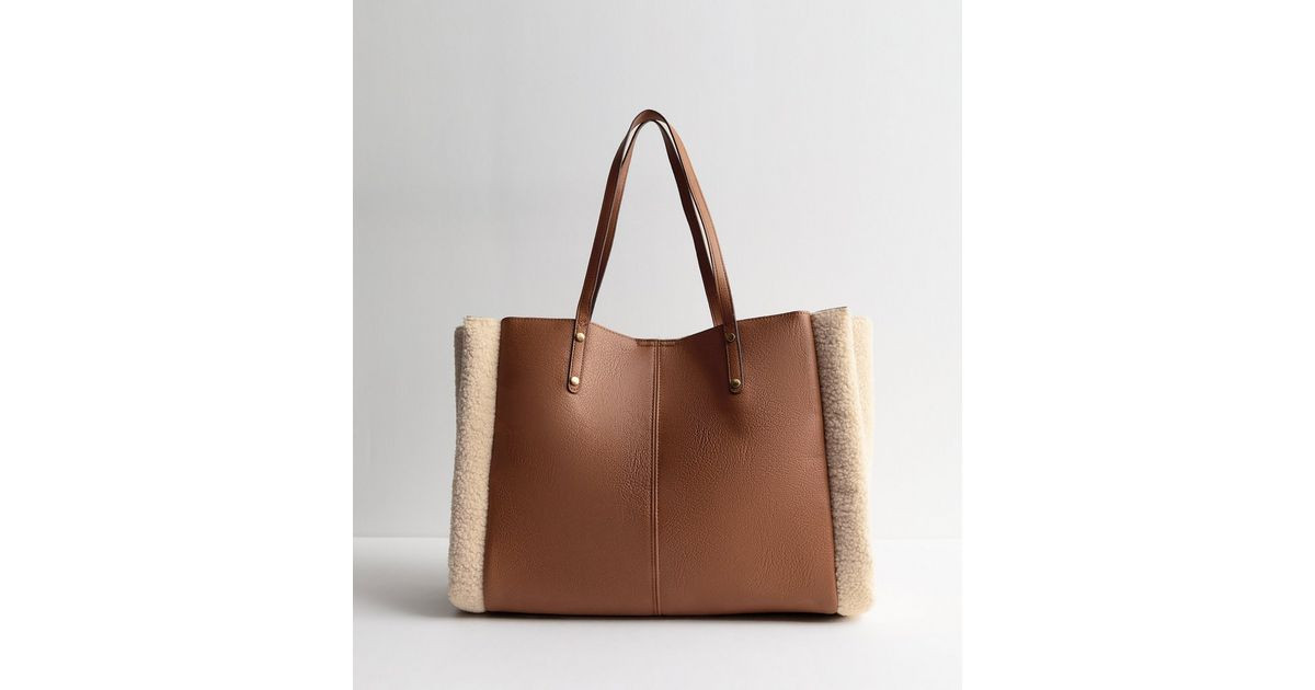 Tan Borg Winged Aviator Tote Bag | New Look | New Look (UK)