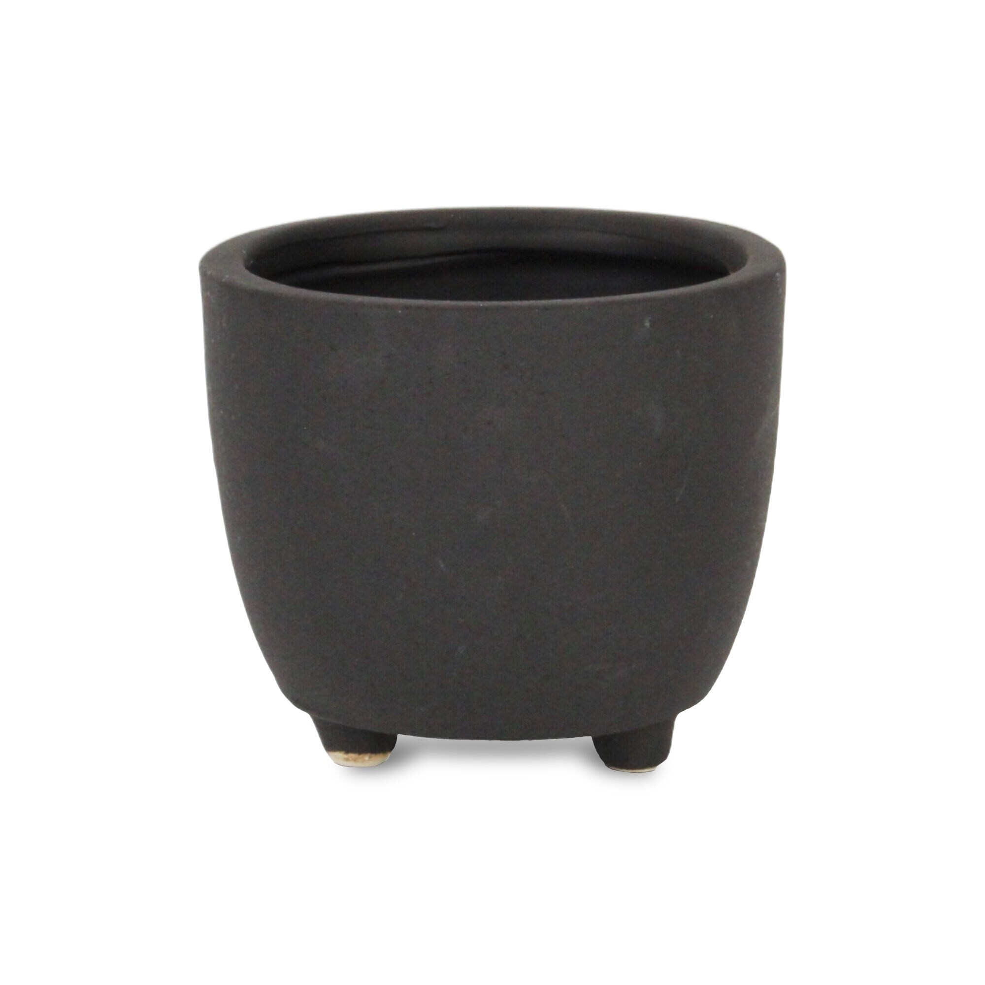 Parlo Raised Textured Round Ceramic Pot - Dark Gray | Bed Bath & Beyond