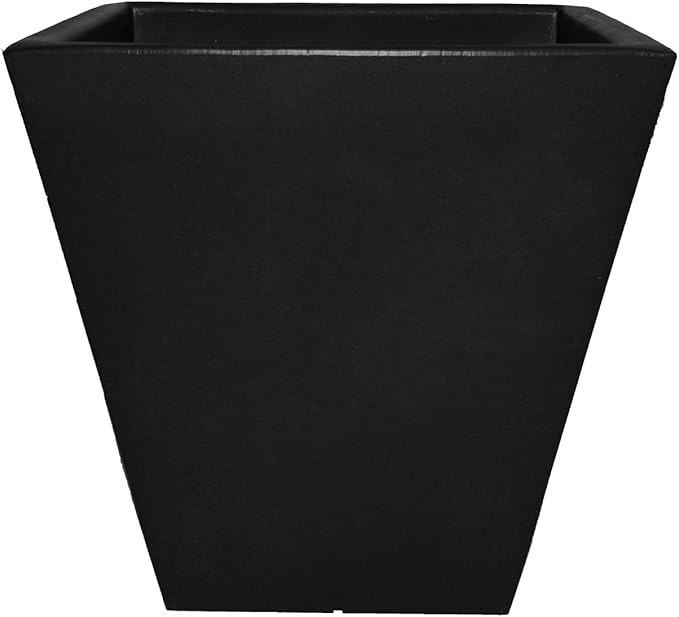 Tusco CT18BK Cosmo Square Planter, Black, 18-Inch | Amazon (US)