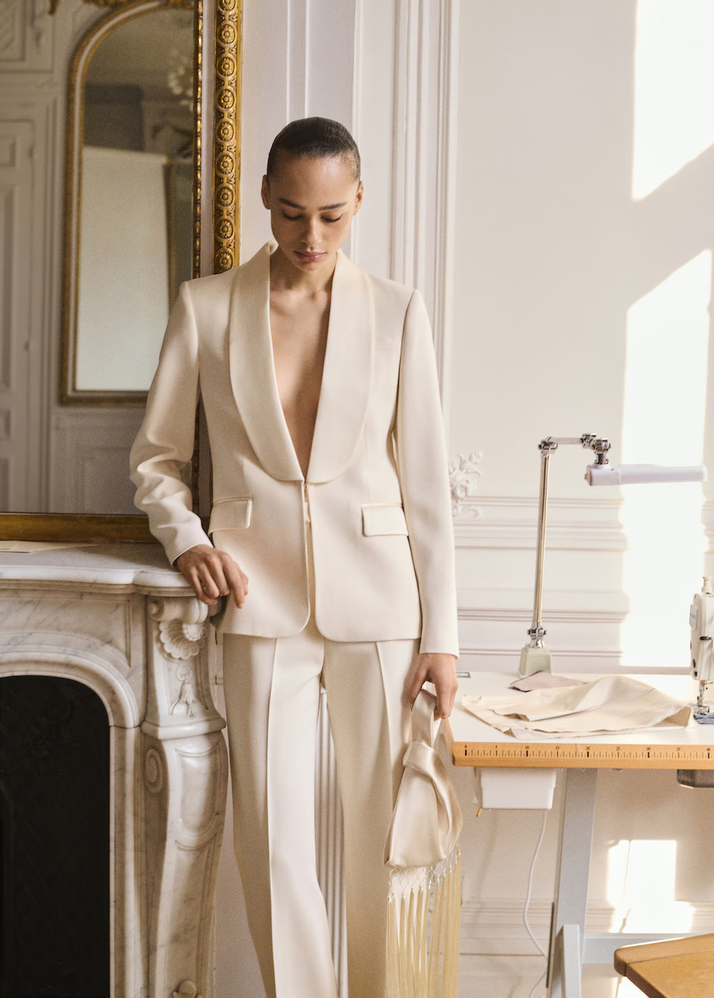 Suit blazer with satin lapels | MANGO (UK)