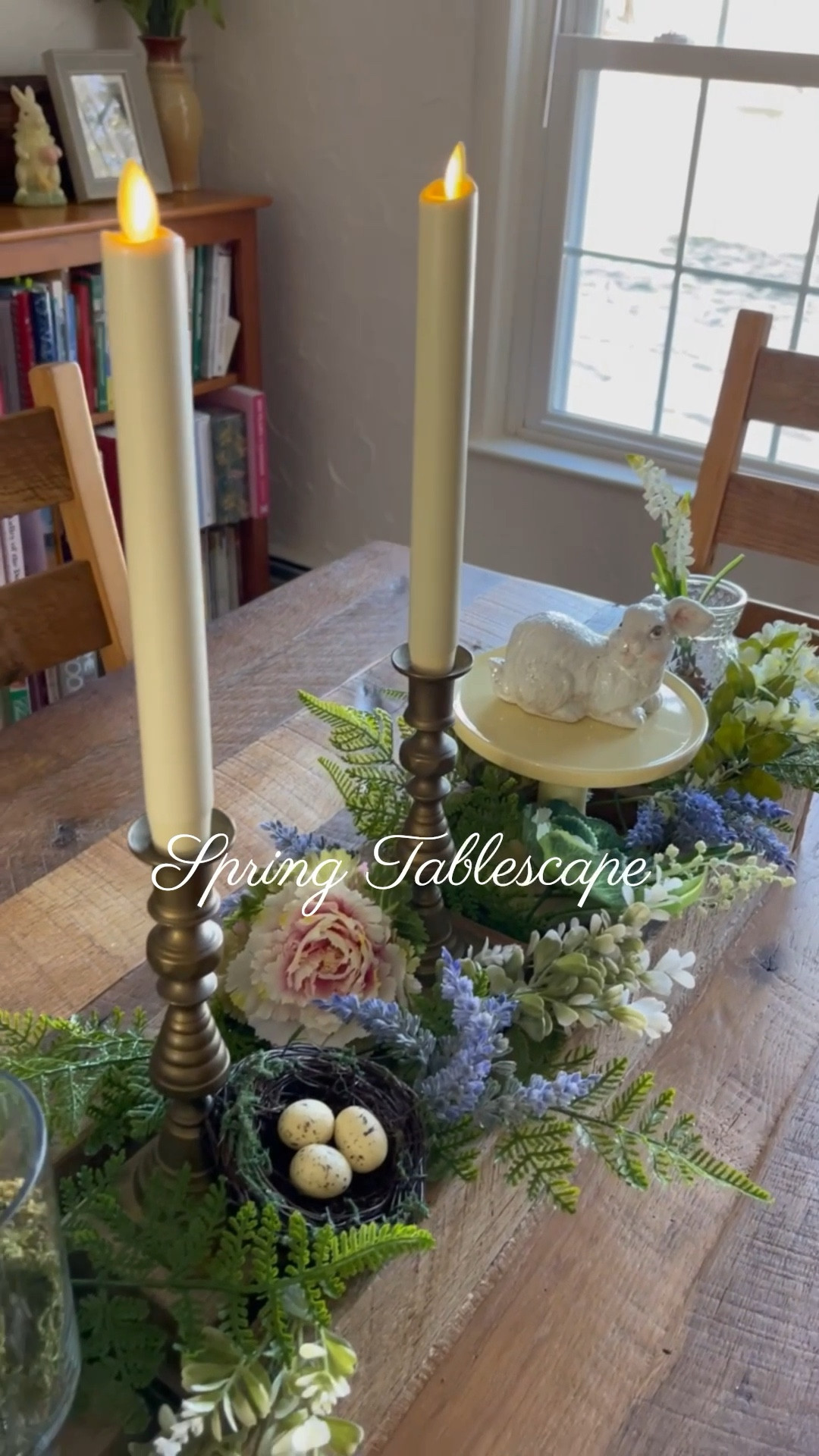 Spring tablescape, Easter decorations, dining room table decor, decorative cabbage, Luminara candles

#LTKSaleAlert #LTKSeasonal #LTKHome