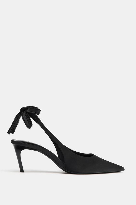 SLINGBACK HEELS WITH BOW | Zara UK