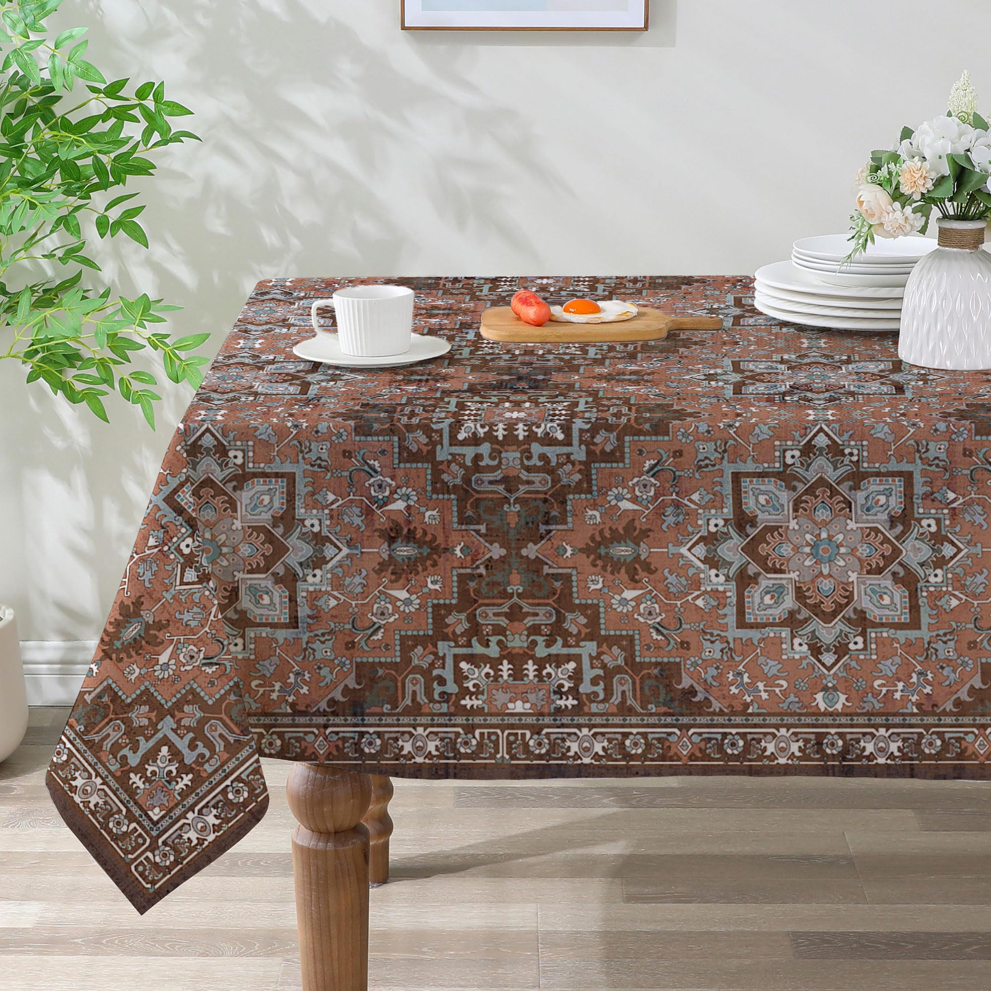 Bohemian Tablecloth 60x120 for Recatangle Table - Cotton Linen Vintage Rustic Bohemian Decoration... | Amazon (US)