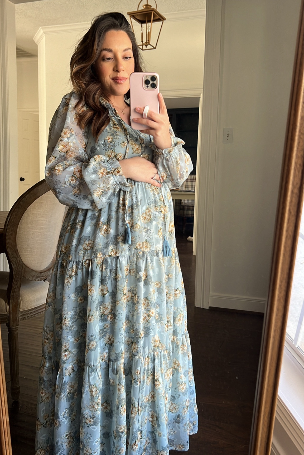 This is the most beautiful blue dress for a baby shower! The sweet details in the pink have small butterfly’s and patterns that give it such a gorgeous detail! On sale today for 30% off with code PREZ30

#LTKbump #LTKbaby #LTKSpringSale