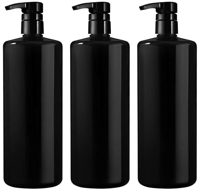 BAR5F Empty Shampoo Bottles with Pump, Black, Great 1 Liter/32 Ounce Refillable Dispensing Contai... | Amazon (US)