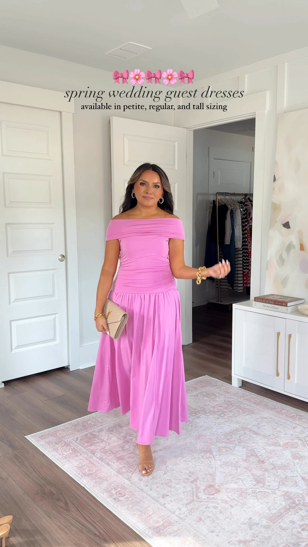 For reference: I’m a 32b bra size and 2/26 in bottoms, pear shaped. 

Navy Blue floral dress size xs petite - a little big in the shoulders on me 
Pink off the shoulder dress size xs petite TTS
Green halter dress size small petite - sized up a size for room in the hips
Pink floral dress size xs petite TTS
Light Blue floral dress size xs petite TTS
Clear heels size 5 TTS

Spring dresses
Wedding guest
Petite dress
Spring wedding guest
Summer wedding guest
Spring event
Spring formal
Spring break
Honey Sweet Petite
Honeysweetpetite

#weddingguestdress #partydress #wedding #eveningdress #springweddingguest #weddinggueststyle #weddingguestoutfit #charlestonsc 

Wedding season, style insp, formal wedding guest dress, floral wedding guest dress, black tie wedding, spring dress, summer dresses 

#LTKWedding #LTKPetite #LTKSaleAlert