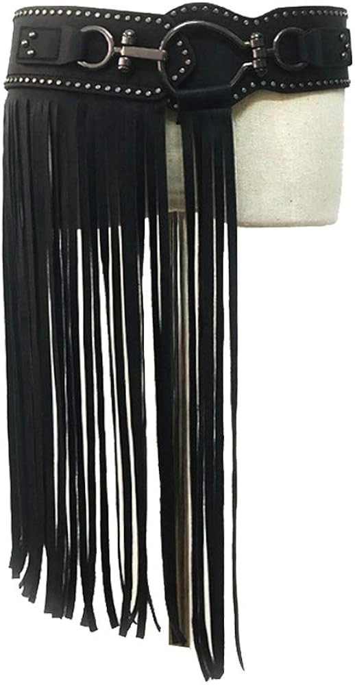 VITOGIFTRIA Western Vintage Punk Tassels Skirt Belt Fringe Waistband for women Party Dance | Amazon (US)