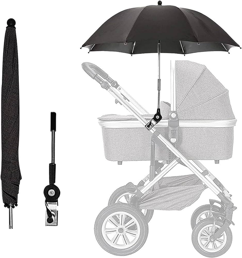 Baby Stroller Parasol, Universal Umbrella with Clamp, 360 Degree Adjustable UV Protection Strolle... | Amazon (US)
