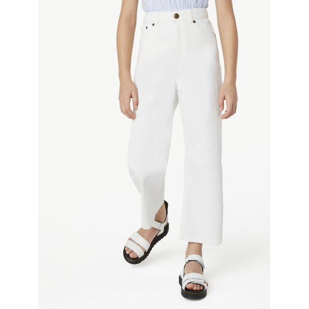 Free Assembly Girls True Waist Wide Leg Jeans, Sizes 5-18 | Walmart (US)
