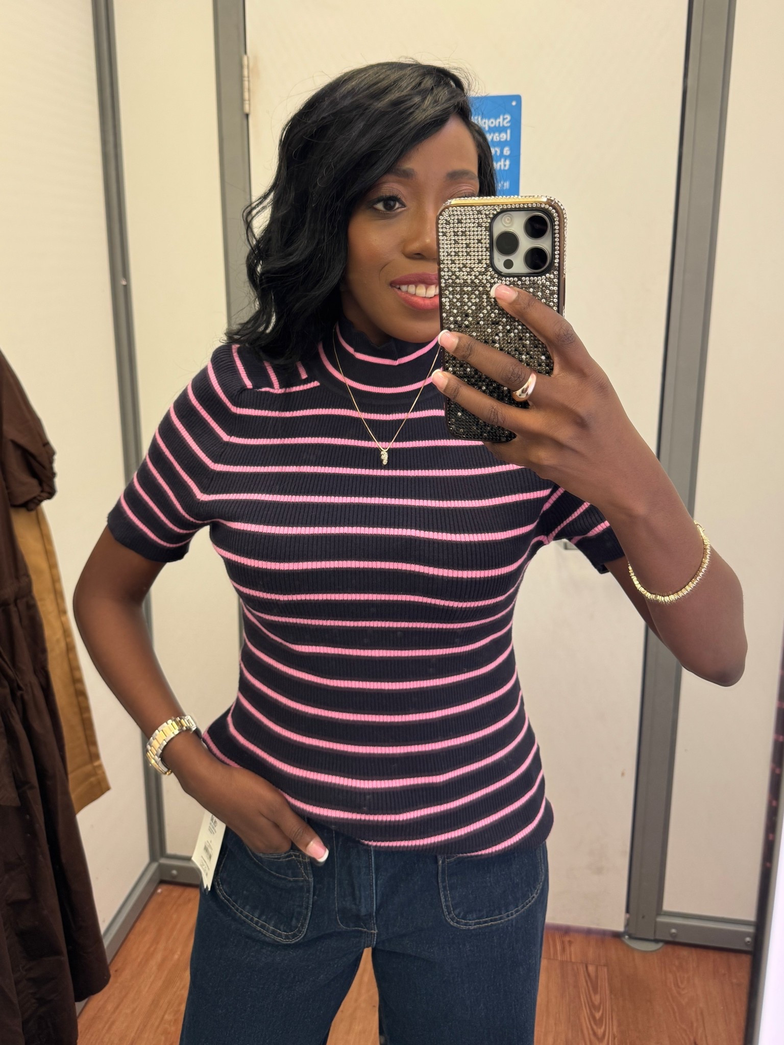 Stripe Rib Top
Love the pink stripes and true to size. Wearing a small. 

Fall Outfit, Fall Fashion Favorites, Walmart, 

#LTKSeasonal #LTKFindsUnder100

#LTKSaleAlert #LTKOver40 #LTKFindsUnder50