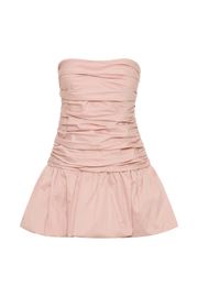 Fran Ruched Cotton Mini Dress - Rosewater | MESHKI US
