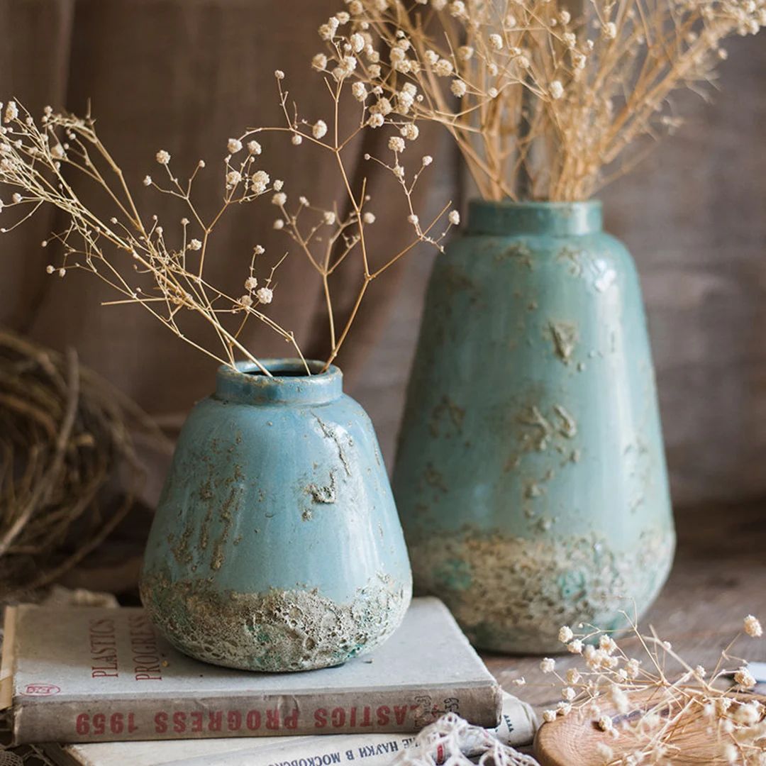 Ceramic Vase Turquoise Ceramic Vase | Etsy (US)