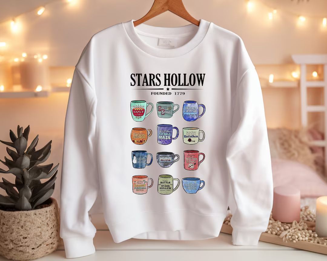 Stars Hollow Vintage Style Crewneck, Luke's Diner Sweatshirt, Gilmore Girls Lovers Gift, New Year... | Etsy (US)