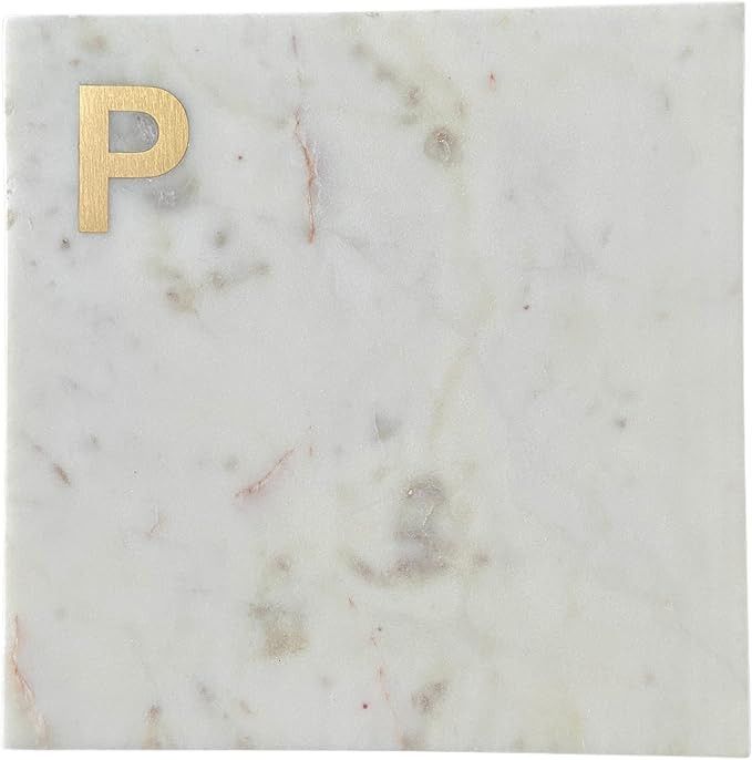 Boards by Bleu Monogram Marble Cheese Board, Hand Crafted Marble Cutting Board from White Marble ... | Amazon (US)