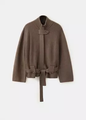 Strickjacke mit Gürtel | Mango EU