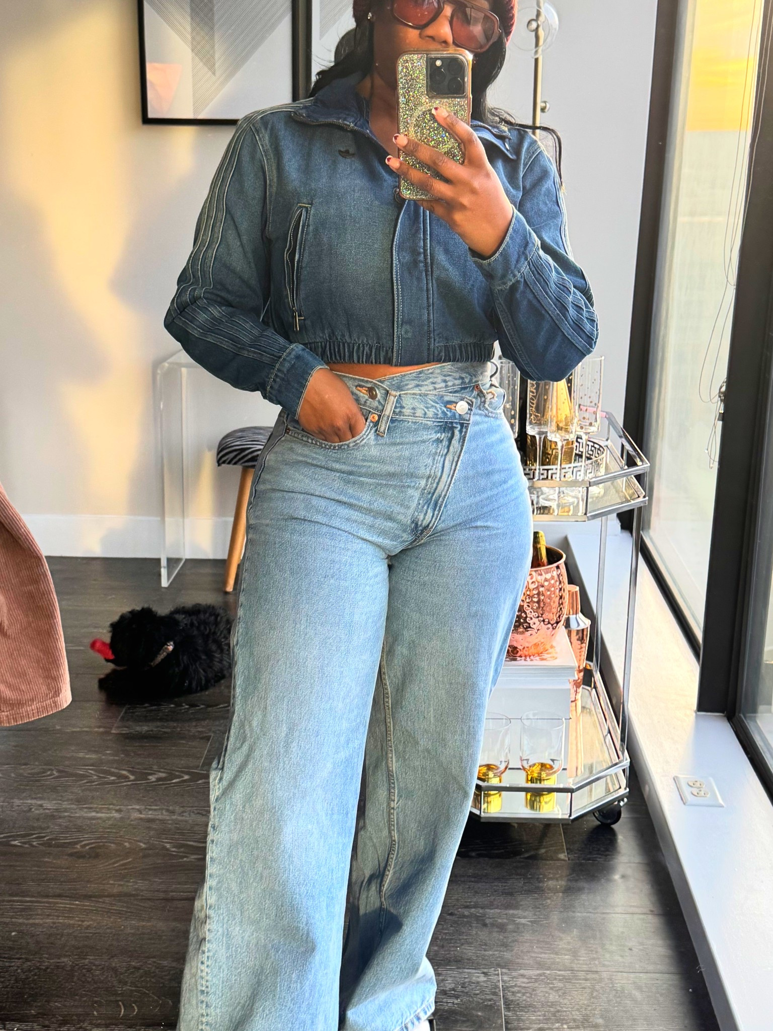 Adidas Denim Track Jacket 

Wearing a size XS

#outfitinspo #everydaystyle #adidastyle

#LTKootd