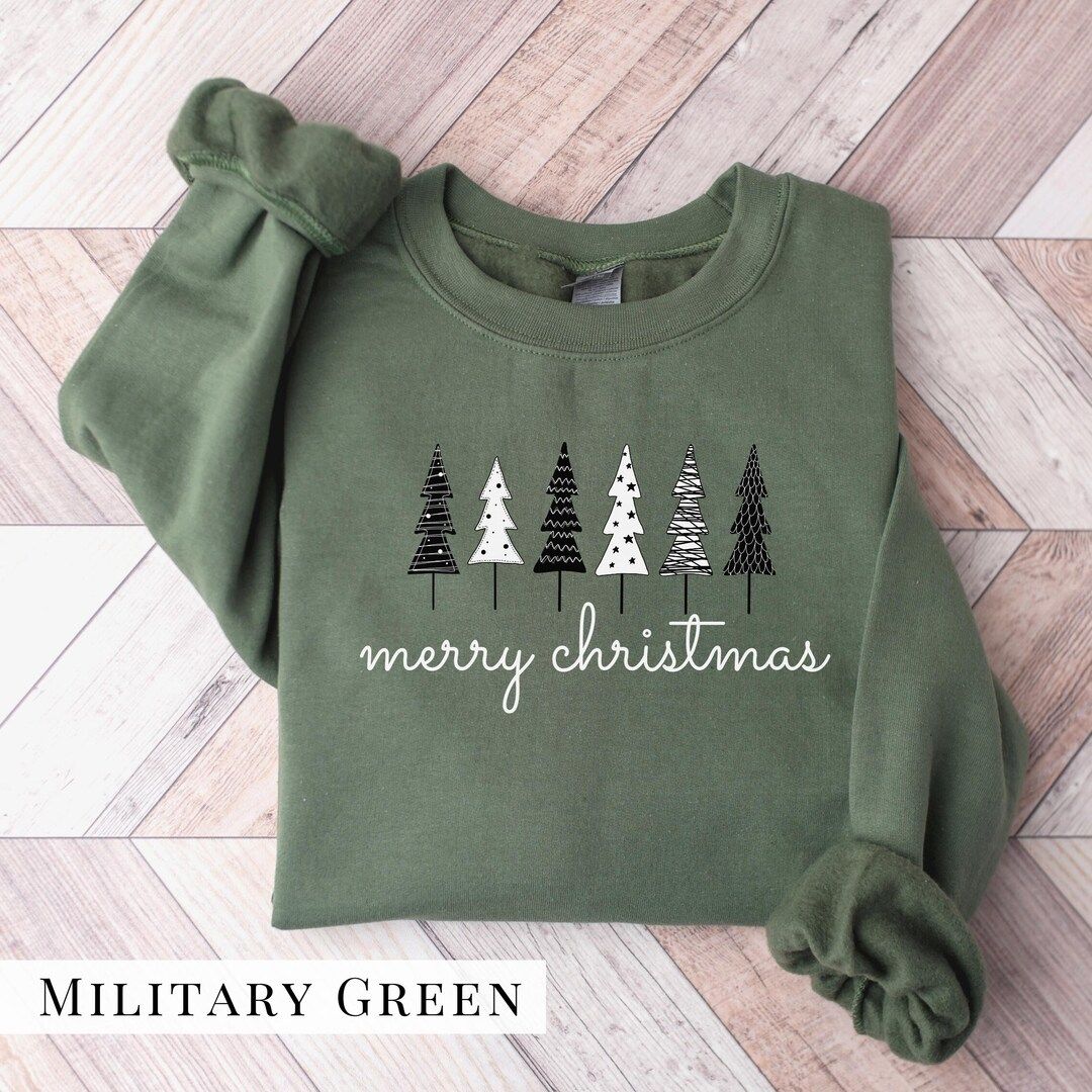 Christmas Tree Sweatshirt. UNISEX Adult Xmas Trees Hoodie. - Etsy | Etsy (US)