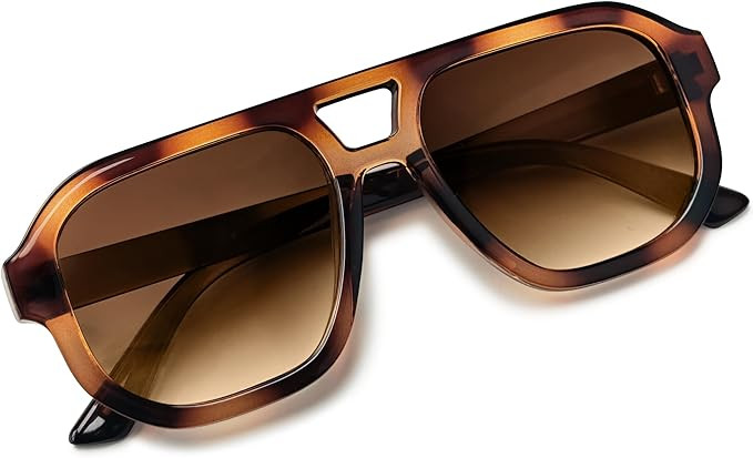 livho Trendy Polarized Square Aviator Sunglasses Women Men Square Eyewear Frame, Retro Sun Glasse... | Amazon (US)