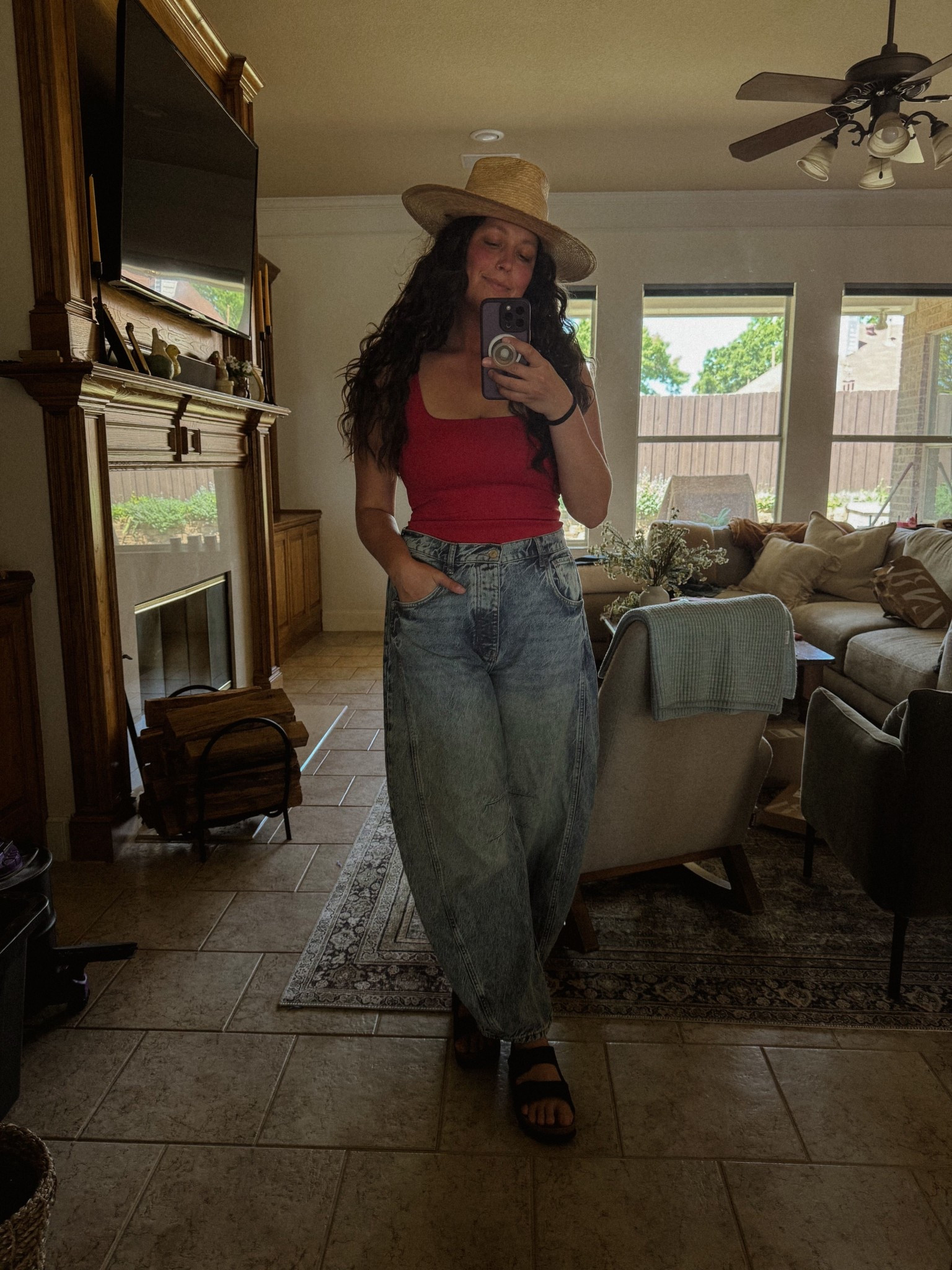 threw this on for a busy day of errands, sunshine breaks and strawberry picking 🍓☀️ the jeans are perfectly baggy and this hat’s been my go-to for staying cool in the Texas sun

#LTKFindsUnder50 #LTKStyleTip #LTKFindsUnder100