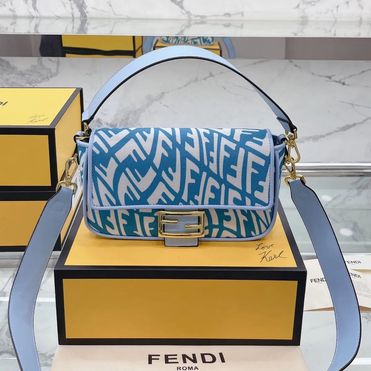 1:1 Dupe FENDI Baguette Bag With Flap Can Be Worn On The Shoulder Or Cross Body With Two Belts Fr... | DHGate
