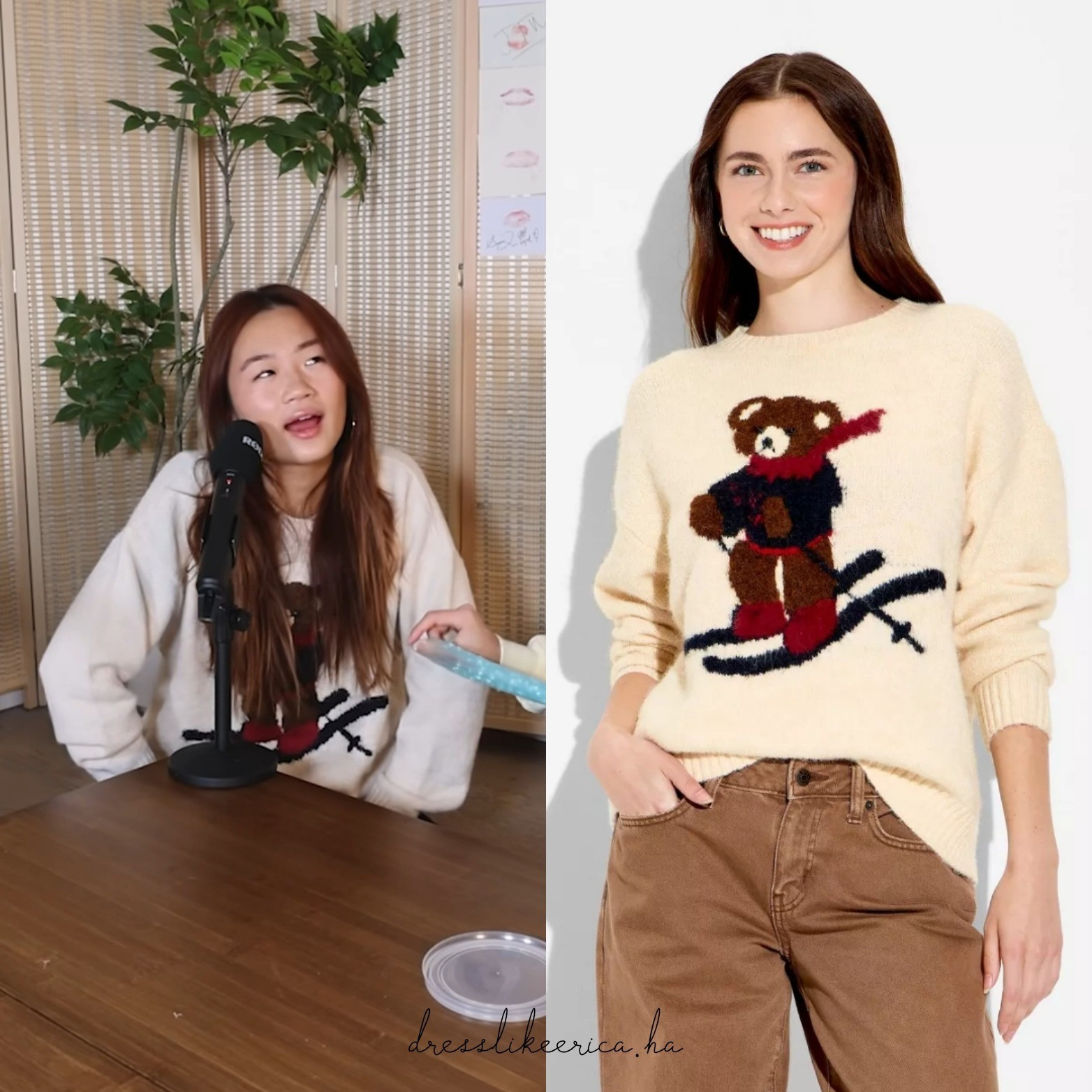 Erica Ha via YouTube! Sweater linked below ↓

#LTKootd #LTKFindsUnder50 #LTKFindsUnder100