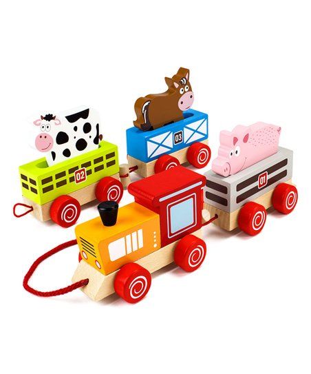 Push-n-Pull Busy Barnyard Train Toy Set | Zulily