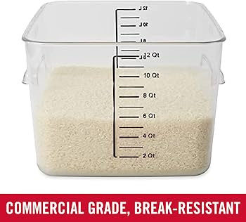 Rubbermaid Commercial Products, Plastic Space Saving Square Food Storage Container for Kitchen/So... | Amazon (US)