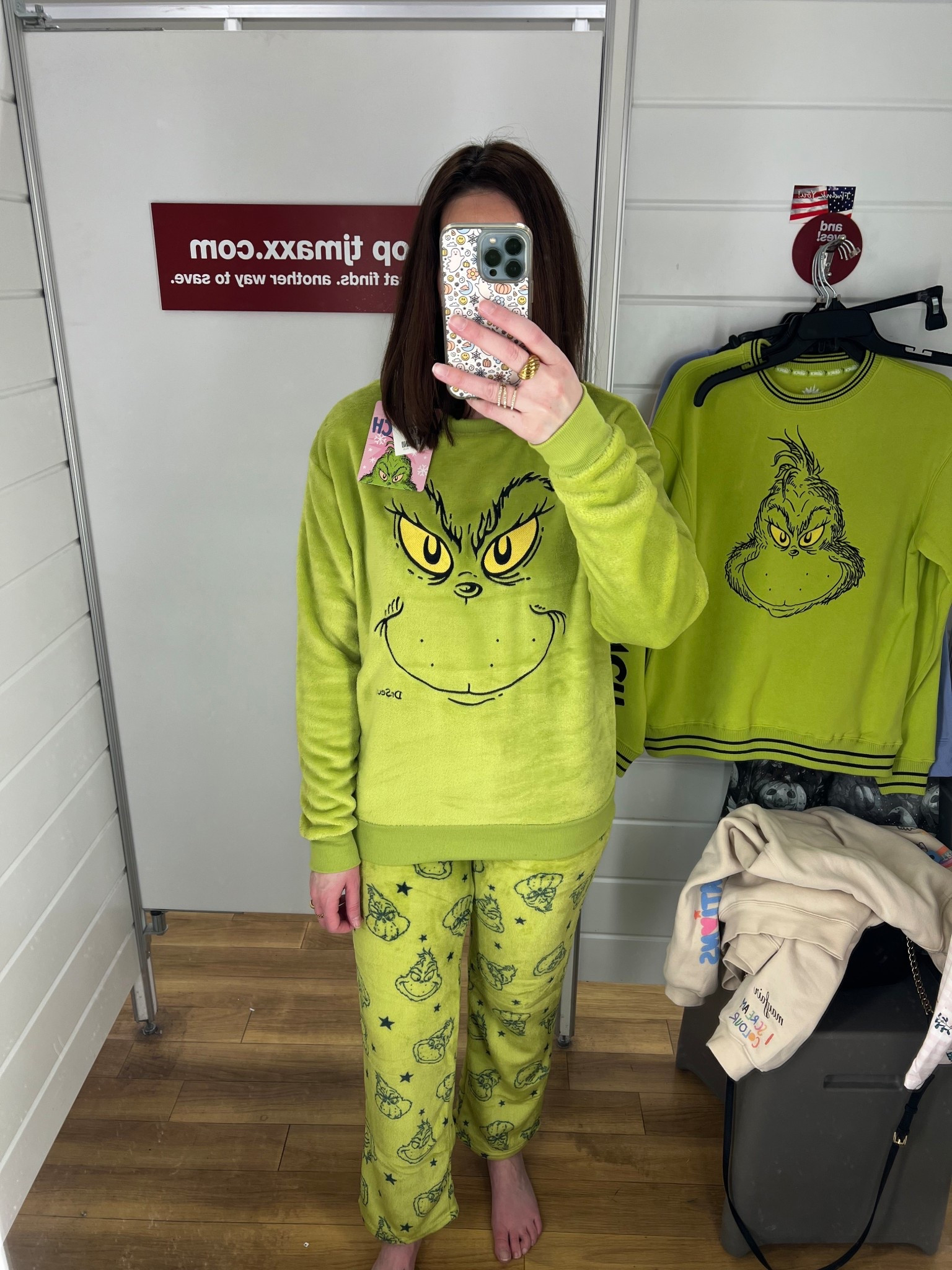 Grinch fuzzy sweatshirt (small). Grinch fuzzy sweatpants (small). #pajamas #fuzzysweatshirt #grinchsweatshirt #grinchsweatpants #grinchpajamas #sweatshirt #sweatpants #fuzzysweatpants Pajamas 

#LTKFindsUnder50 #LTKFindsUnder100 #LTKHoliday