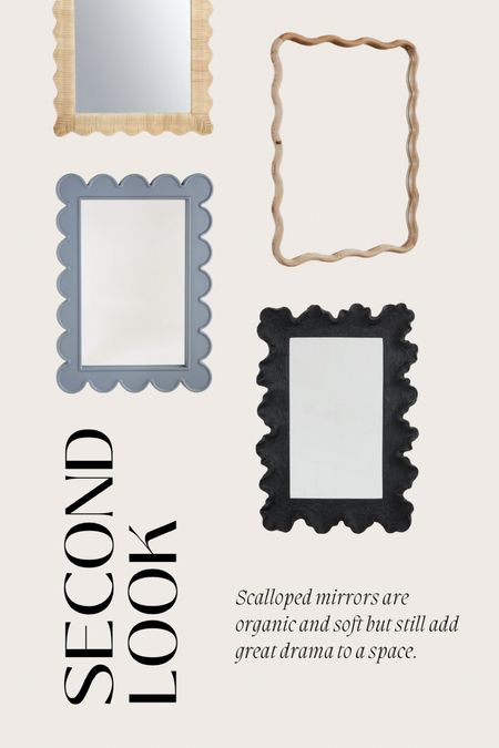 Scalloped mirrors - the prettiest way to reflect light and add a little visual interest to your walls! #LTKHome

#LTKhome