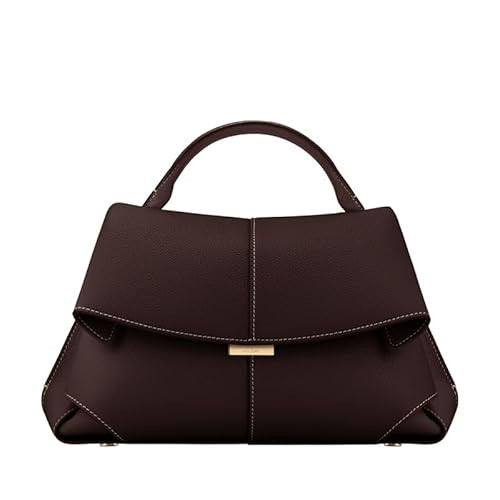 Generic French POLENE niche design first-layer cowhide fashion pleated shoulder handbag (Ebony) | Amazon (US)