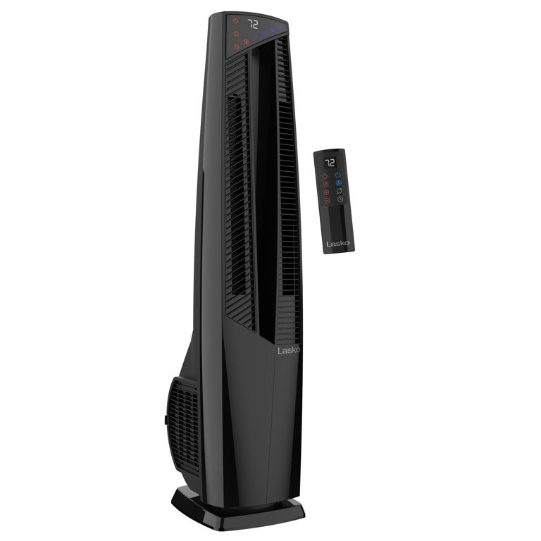 Lasko 38" Duo Comfort High Velocity Fan and Electric Ceramic Space Heater, Remote, Black, FHV801 | Walmart (US)