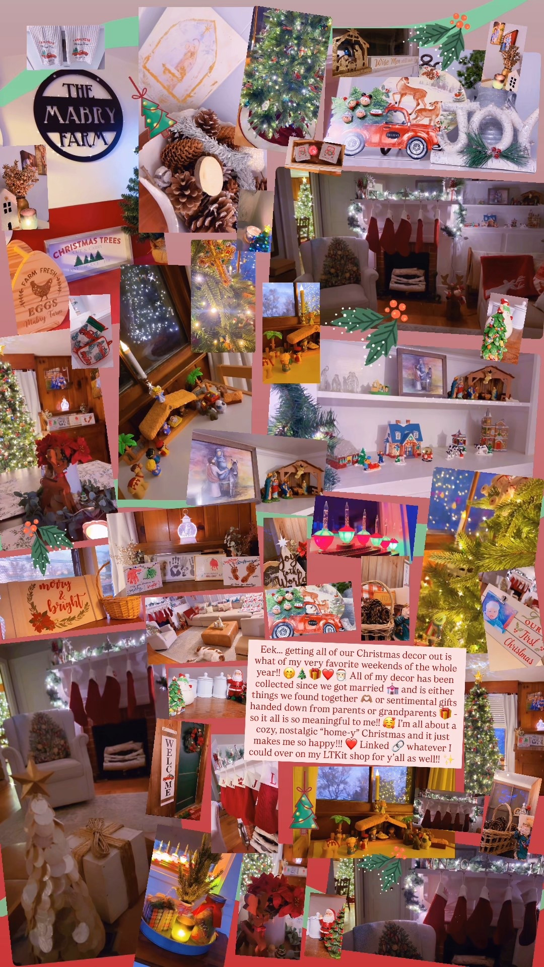 Eek……. getting all of our Christmas decor out is what of my very favorite weekends of the whole year!! 🤭🎄🎁❤️🎅🏻 All of my decor has been collected since we got married 💒 and is either things we found together 🫶🏽 or sentimental gifts handed down from parents or grandparents 🎁 - so it all is so meaningful to me!! 🥰 I’m all about a cozy, nostalgic “home-y” Christmas and it just makes me so happy!!! ❤️ Linked 🔗 whatever I could over on my LTKit shop for y’all as well!! ✨

#LTKSeasonal #LTKHoliday