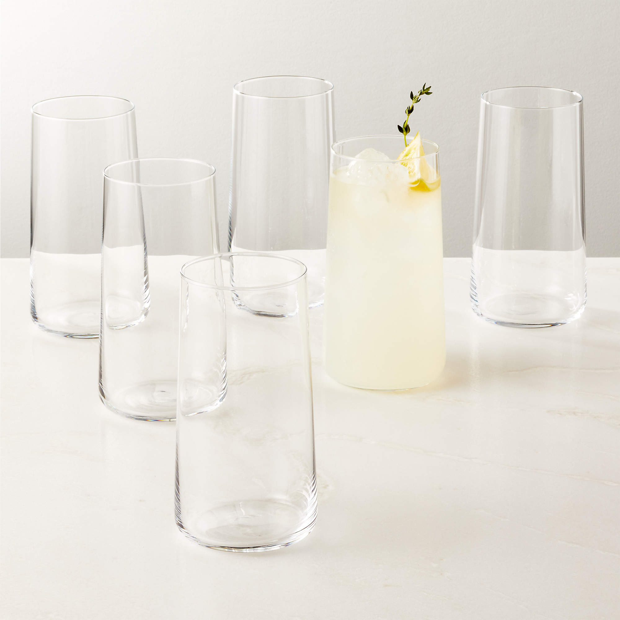 Neat Modern Drinking Glasses Set of 6 + Reviews | CB2 | CB2