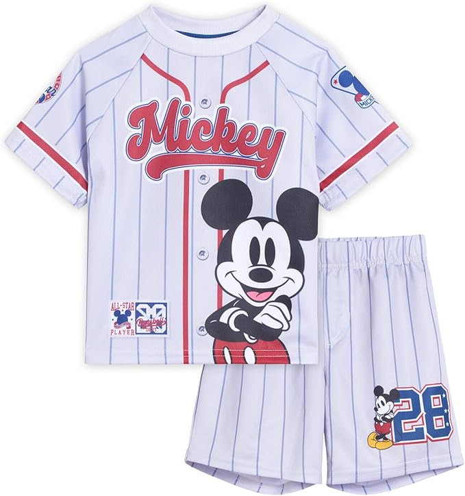 Disney T-Shirt and Mesh Shorts Outfit Set Infant to Big Kid Sizes (12 Months - 10-12) | Amazon (US)