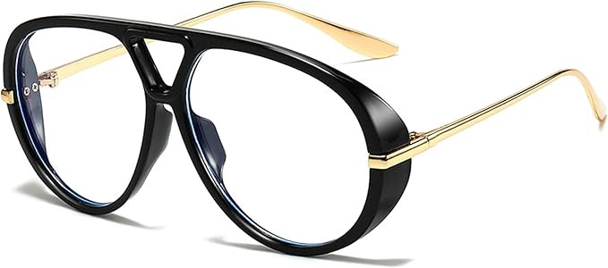 Trendy Oversized Aviator Sunglasses for Women Men Retro Big Round Shield Sun Glasses Vintage Shad... | Amazon (US)