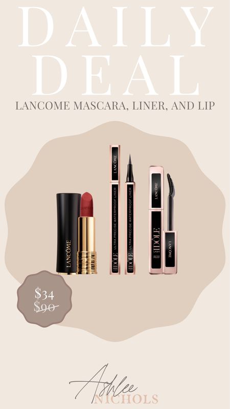 Daily deal!! Linking up this Lancome trio on sale for $34!! Originally a $90 value!

Lancome, Lancome mascara Lancome liner, Lancome lipstick, on sale, beauty 

#LTKfindsunder100 #LTKsalealert #LTKfindsunder50